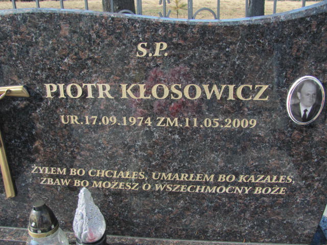 Piotr Stanisław Kłosowicz 1974 Jedlicze i Potok - Grobonet - Wyszukiwarka osób pochowanych